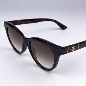NEW Gucci GG0763S LOGO 002 Cat Eye Havana Brown Gradient Women Sunglasses